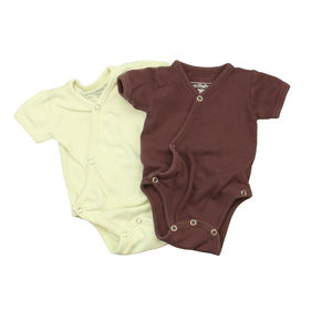 L'oved Baby Unisex Ivory | Purple Onesie size: 0-3 Months
